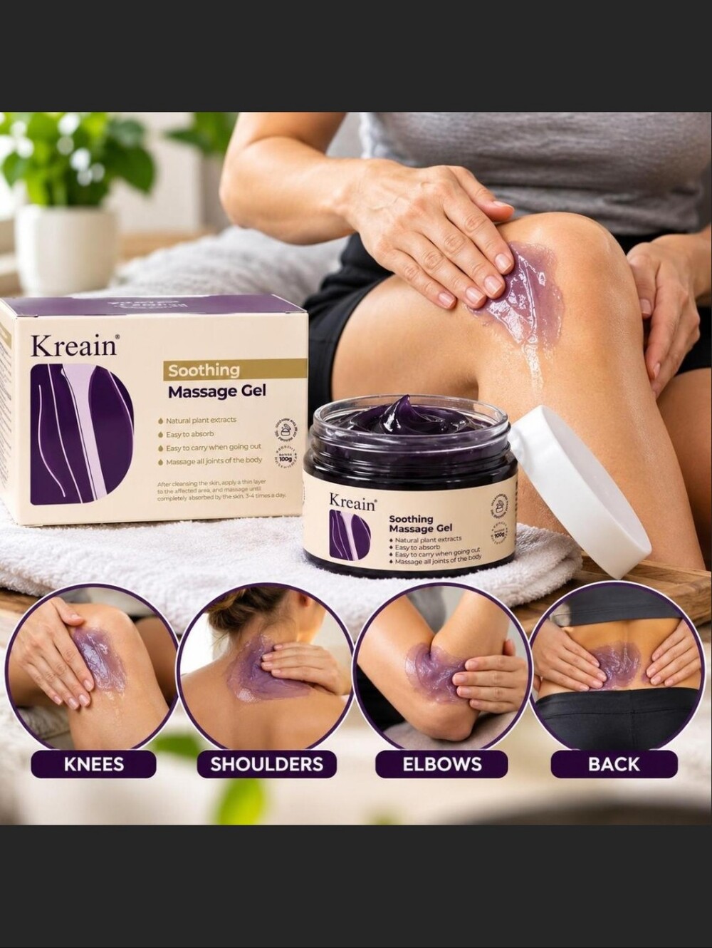 Soothing Massage Gel — Purple Moisturizing Body Gel